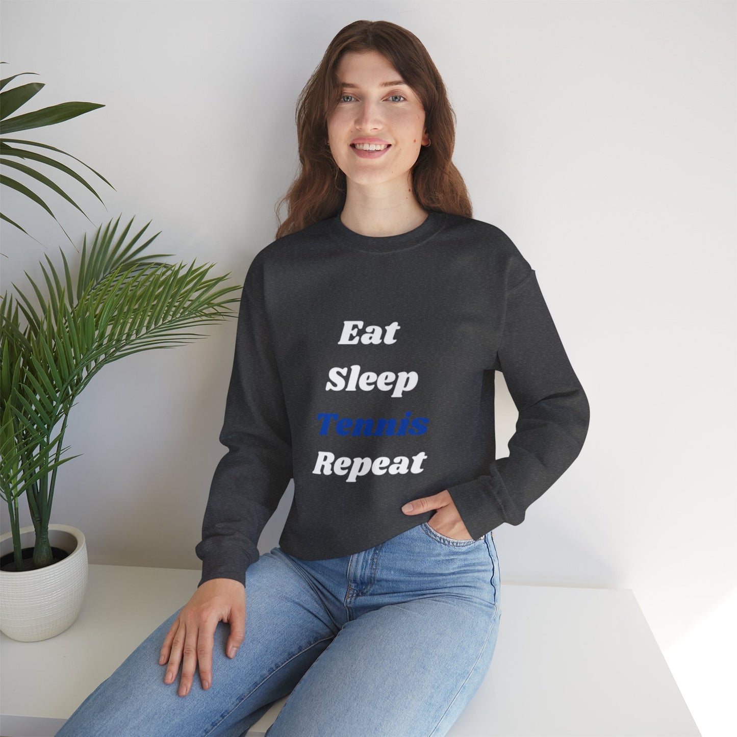 Eat-Sleep-Tennis-Repeat | Unisex Crewneck Sweatshirt