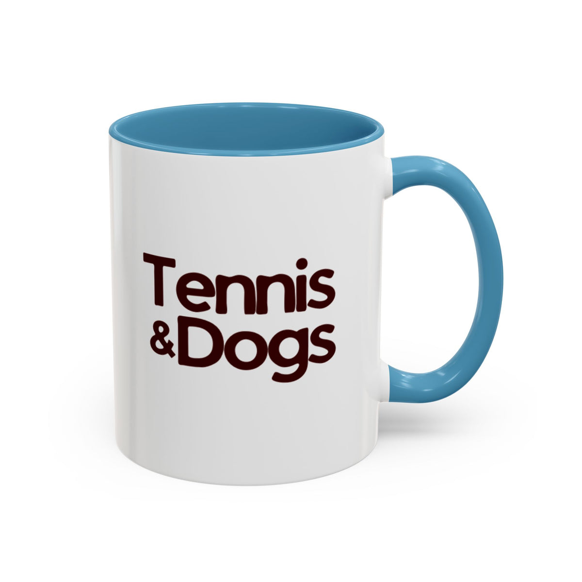 Tennis & Dogs Coffee Mug | Funny Tennis Dog Lover Accent Mug, Gift for Tennis and Dog Lovers