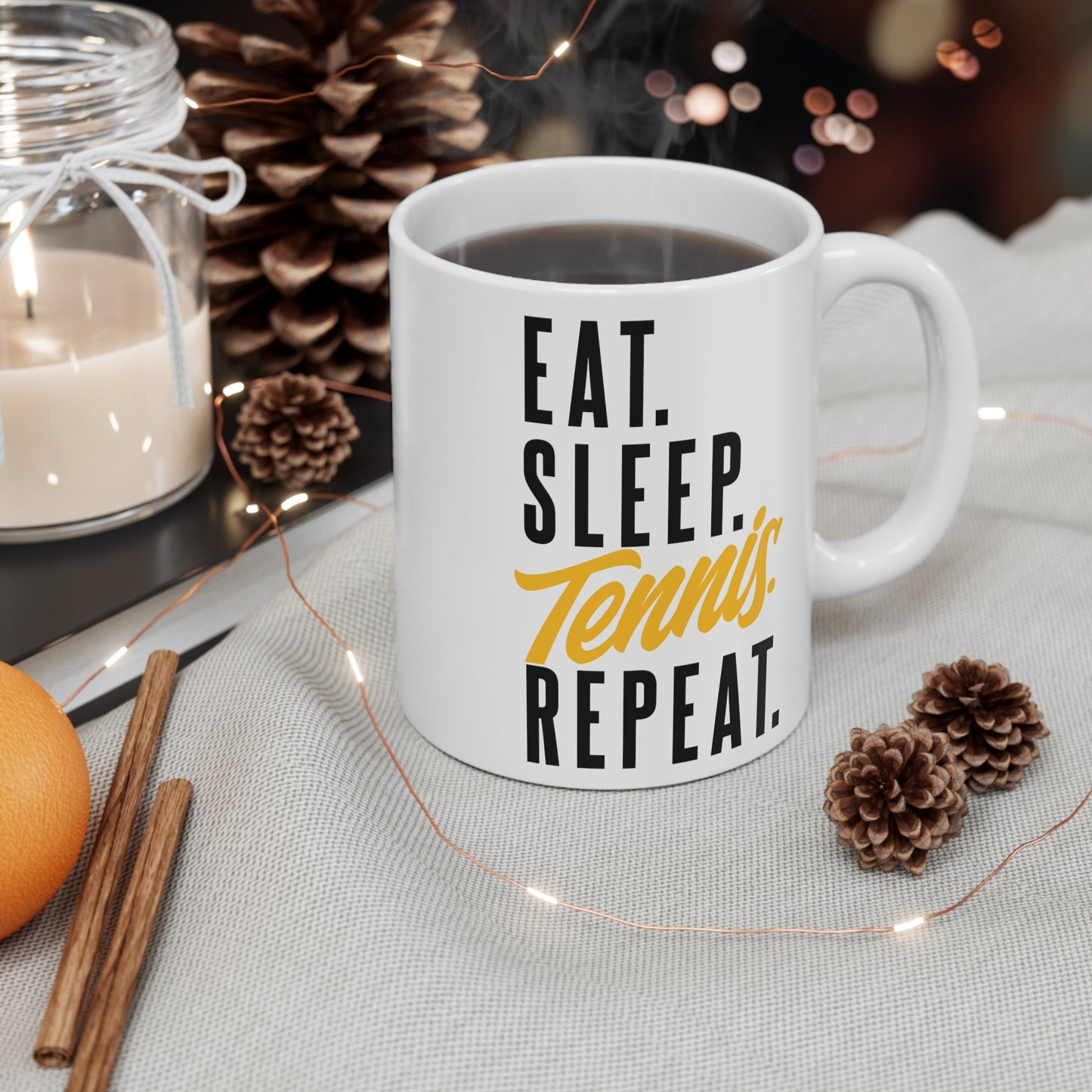 Eat. Sleep. Tennis. Repeat. - Coffee Mug