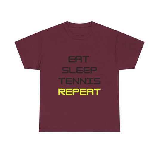 Eat-Sleep-Tennis-Repeat | Cotton Short Sleeve T-Shirt