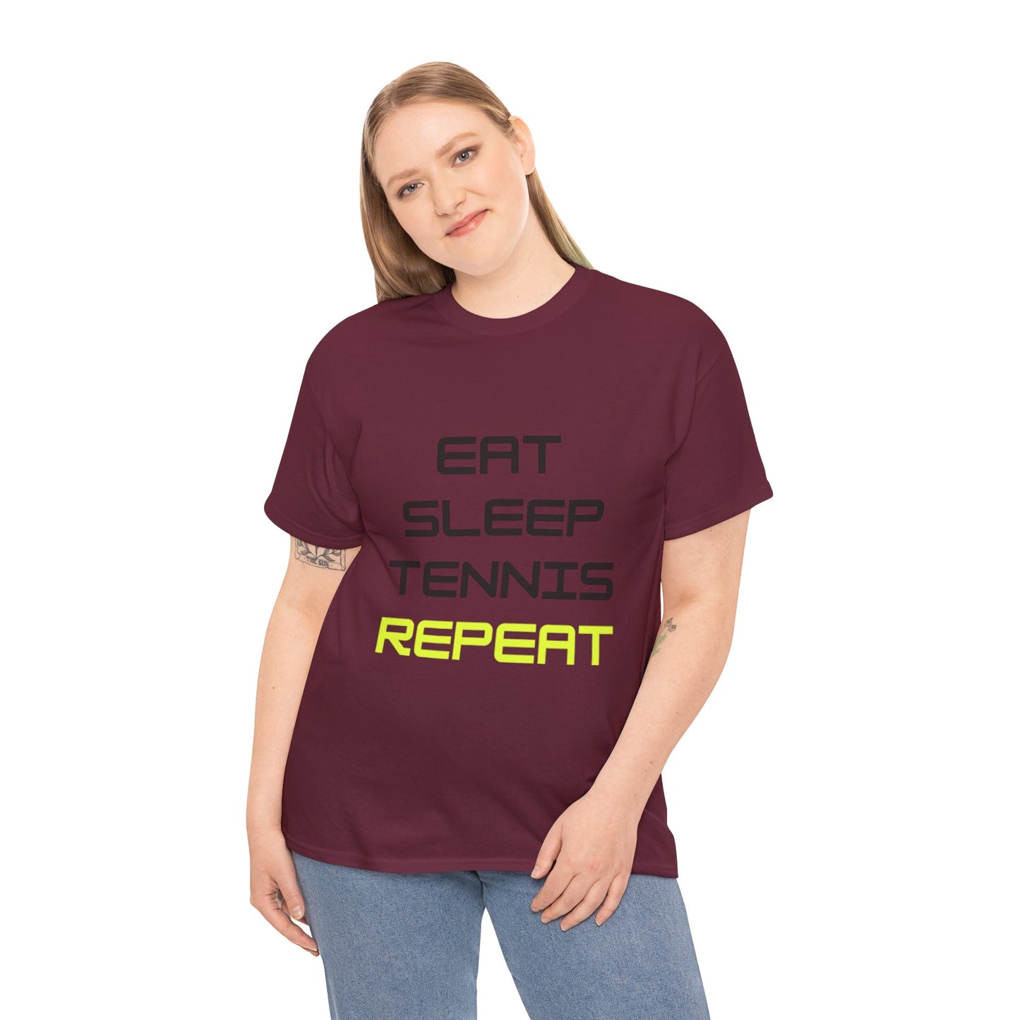 Eat-Sleep-Tennis-Repeat | Cotton Short Sleeve T-Shirt