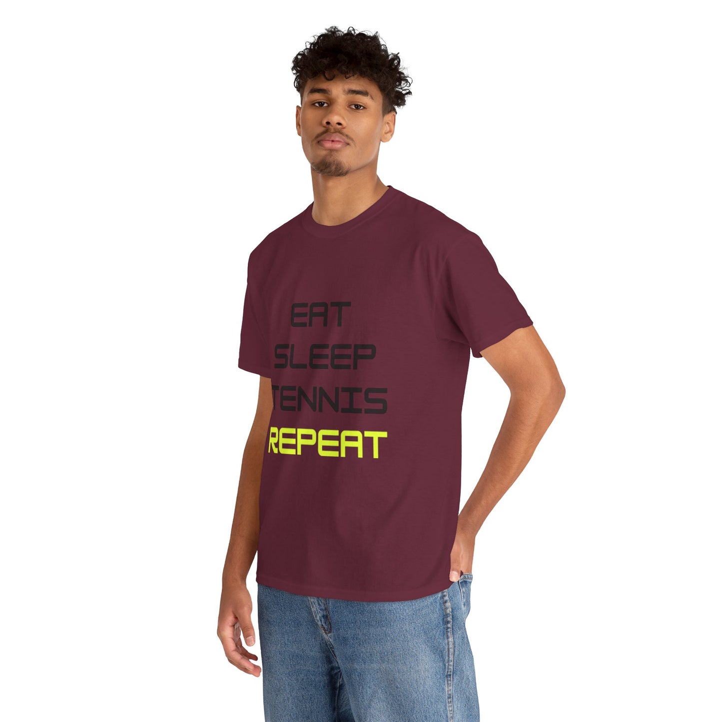 Eat-Sleep-Tennis-Repeat | Cotton Short Sleeve T-Shirt