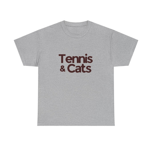 Tennis & Cats Shirt | Funny Tennis Cat Lover T-Shirt, Gift for Men Who Love Tennis and Cats