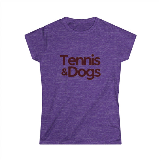Tennis & Dogs Shirt | Funny Tennis Dog Lover T-Shirt, Gift for Women Who Love Tennis and Dogs
