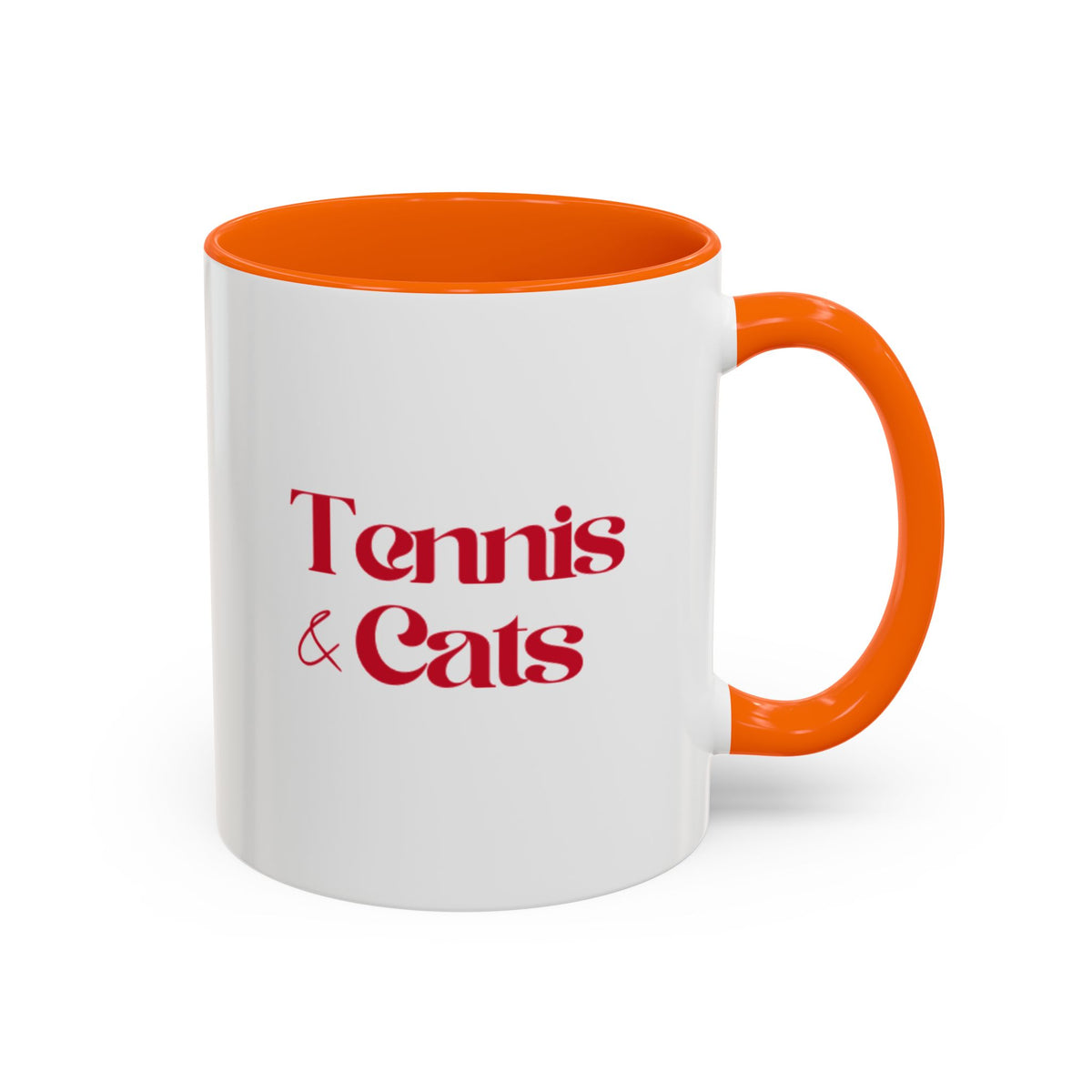 Tennis & Cats Coffee Mug | Funny Tennis Cat Lover Accent Mug, Gift for Tennis and Cat Lovers