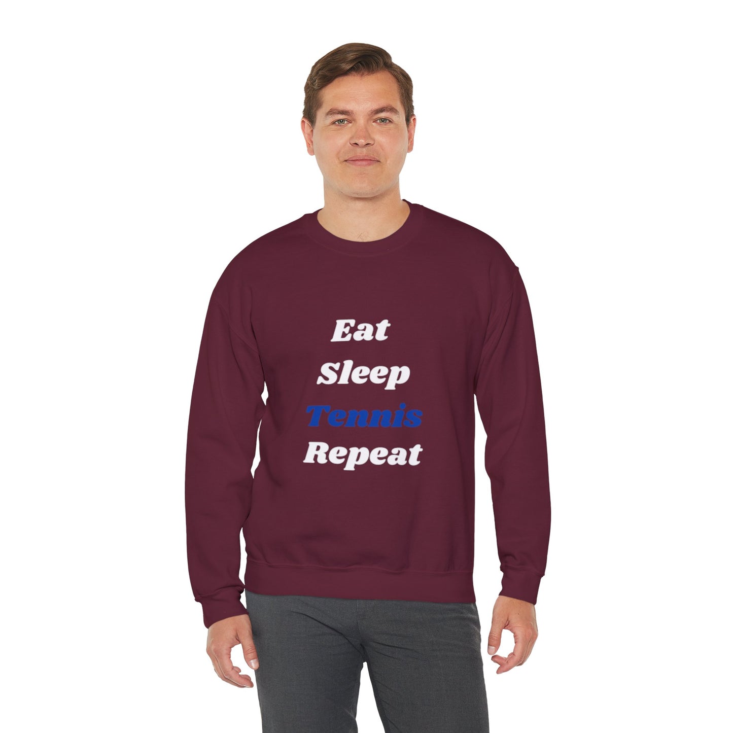 Eat-Sleep-Tennis-Repeat | Unisex Crewneck Sweatshirt