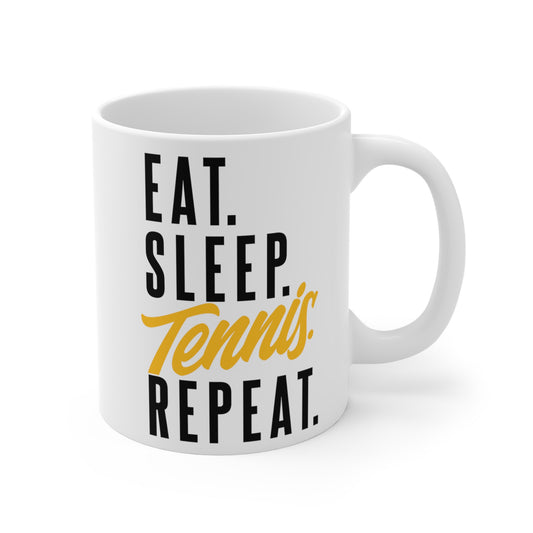 Eat. Sleep. Tennis. Repeat. - Coffee Mug