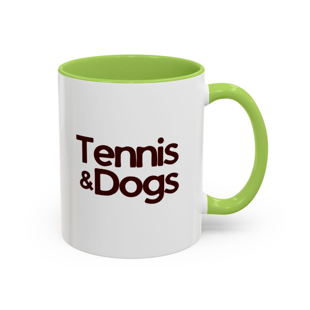 Tennis & Dogs Coffee Mug | Funny Tennis Dog Lover Accent Mug, Gift for Tennis and Dog Lovers