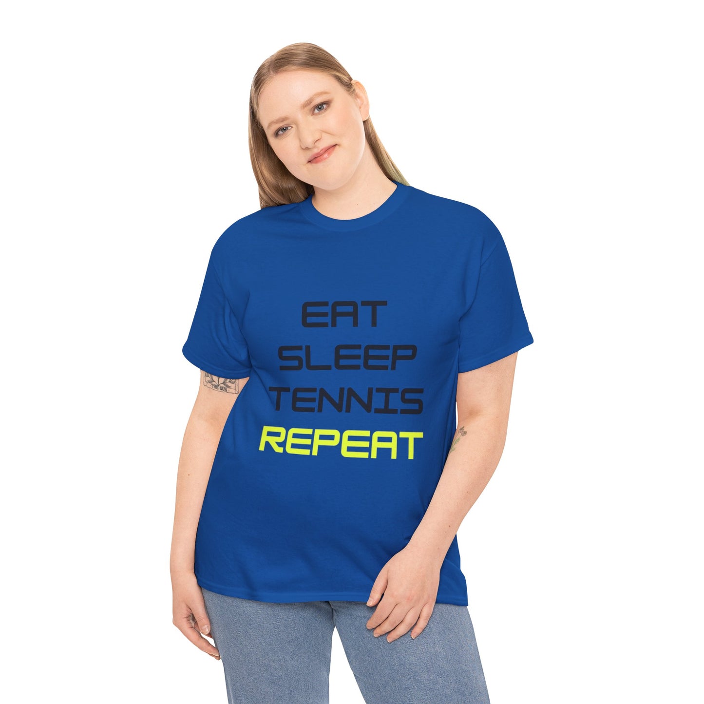 Eat-Sleep-Tennis-Repeat | Cotton Short Sleeve T-Shirt