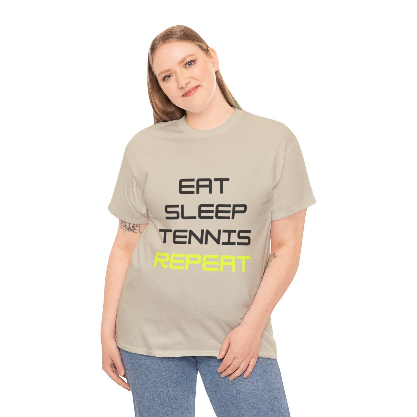 Eat-Sleep-Tennis-Repeat | Cotton Short Sleeve T-Shirt