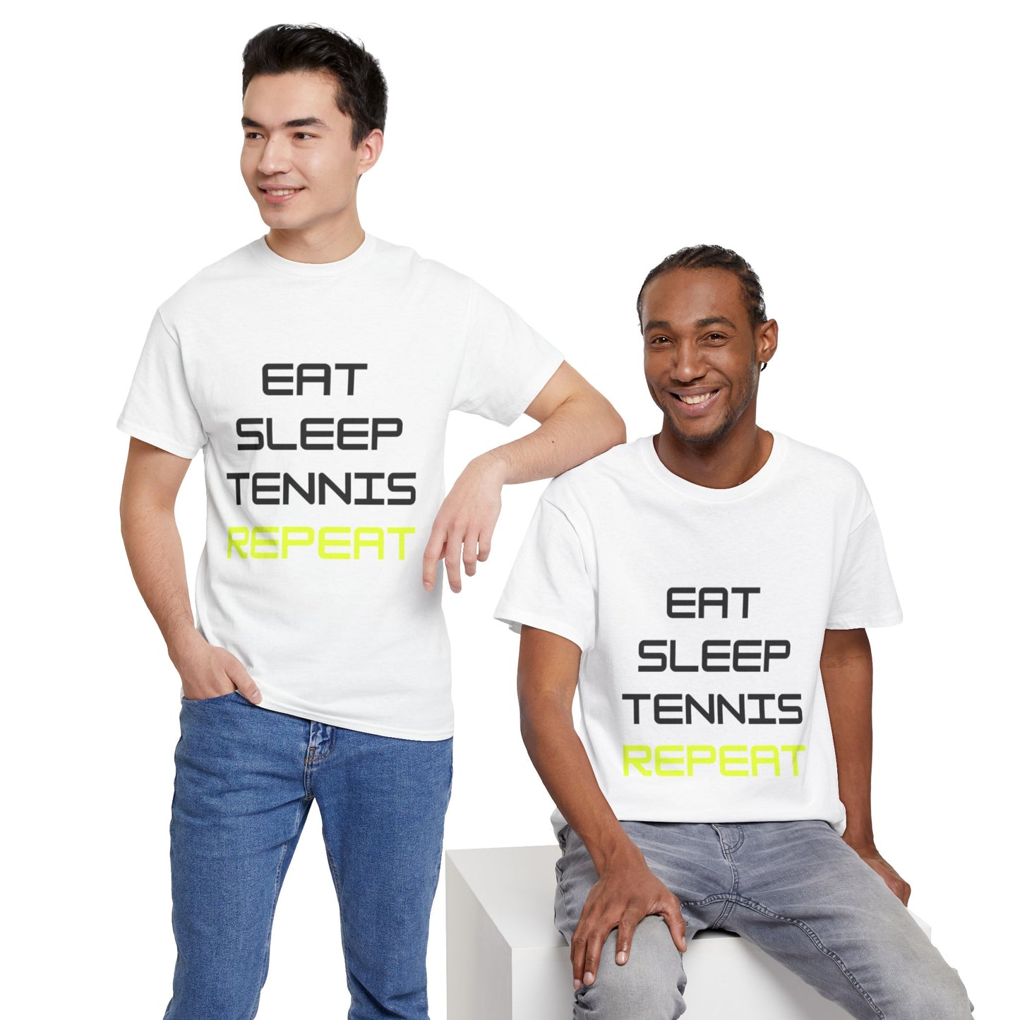 Eat-Sleep-Tennis-Repeat | Cotton Short Sleeve T-Shirt