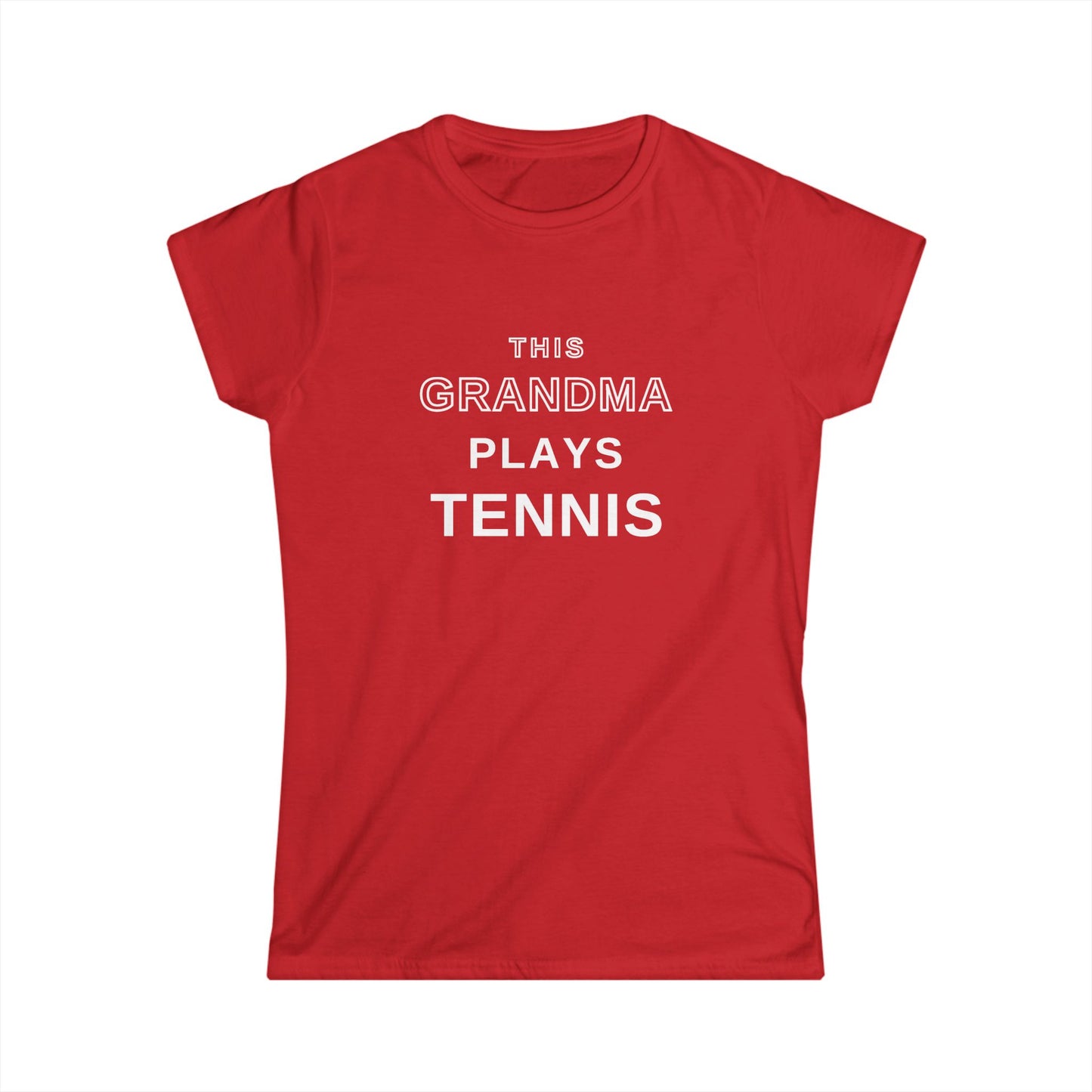 This Grandma Plays Tennis Shirt | Funny Tennis Grandma T-Shirt, Gift for Tennis-Playing Grandmas