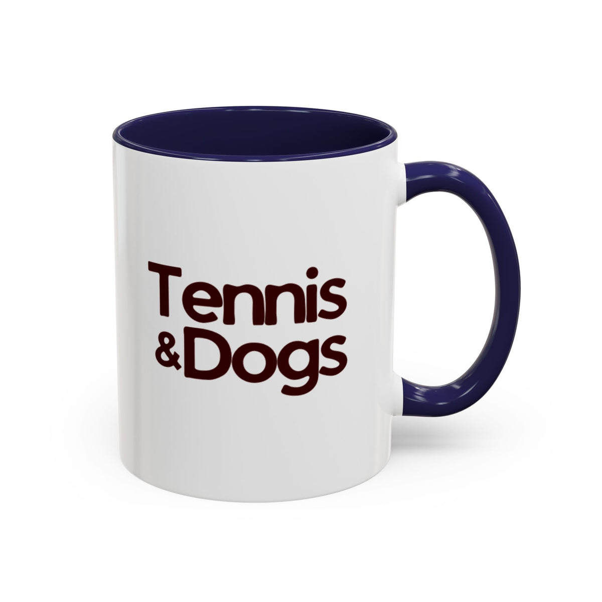 Tennis & Dogs Coffee Mug | Funny Tennis Dog Lover Accent Mug, Gift for Tennis and Dog Lovers
