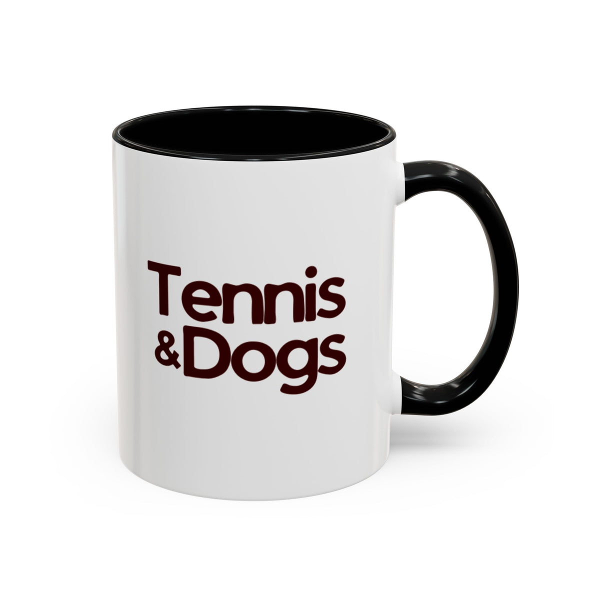 Tennis & Dogs Coffee Mug | Funny Tennis Dog Lover Accent Mug, Gift for Tennis and Dog Lovers