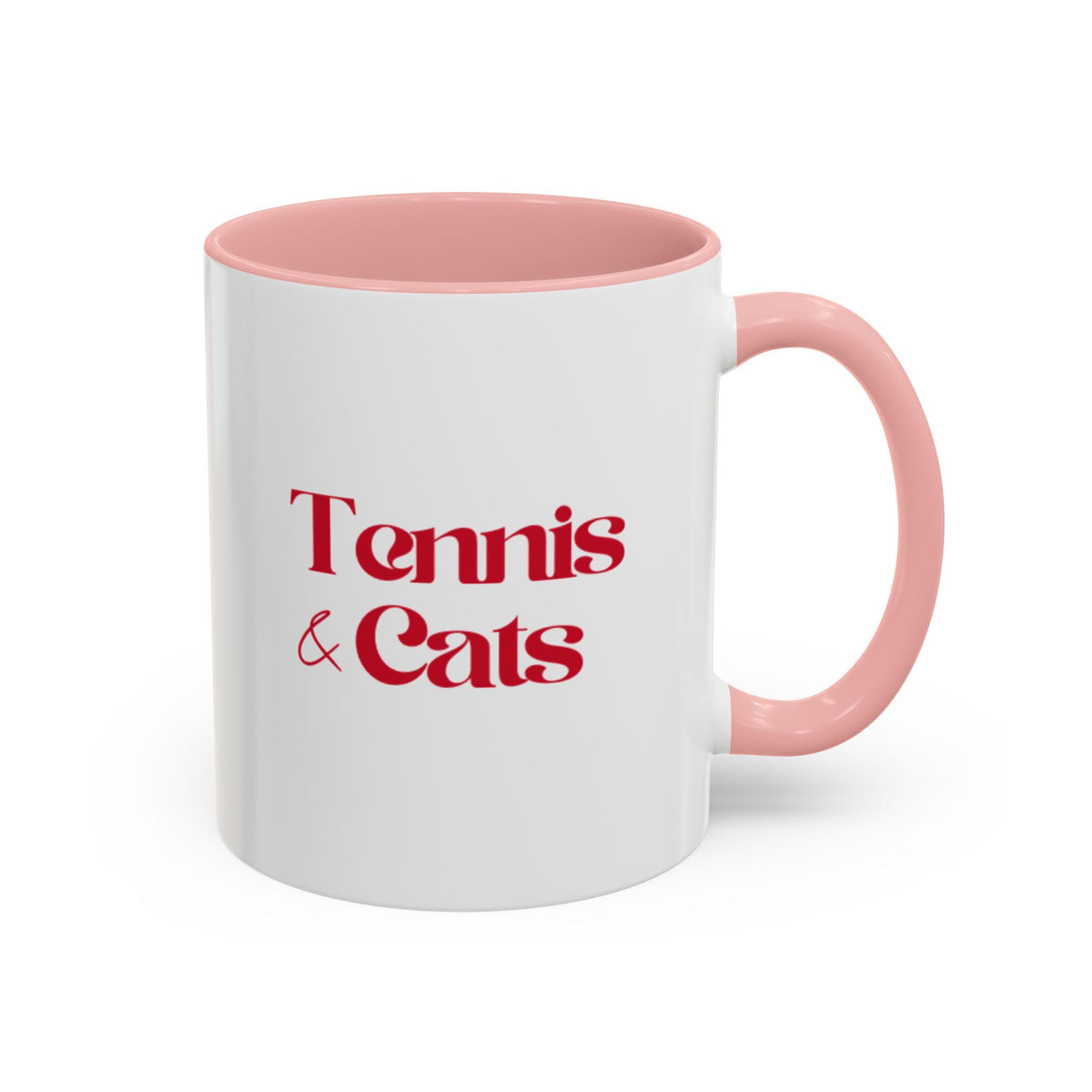 Tennis & Cats Coffee Mug | Funny Tennis Cat Lover Accent Mug, Gift for Tennis and Cat Lovers