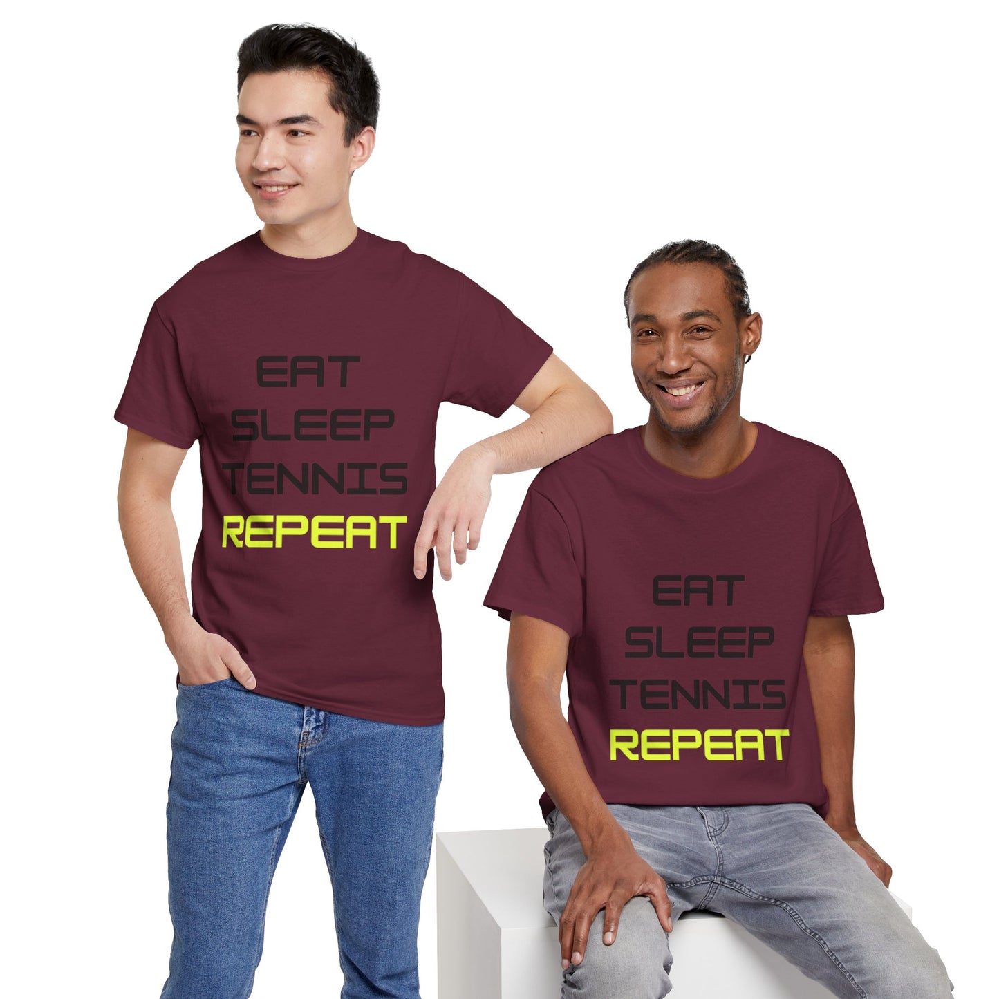 Eat-Sleep-Tennis-Repeat | Cotton Short Sleeve T-Shirt
