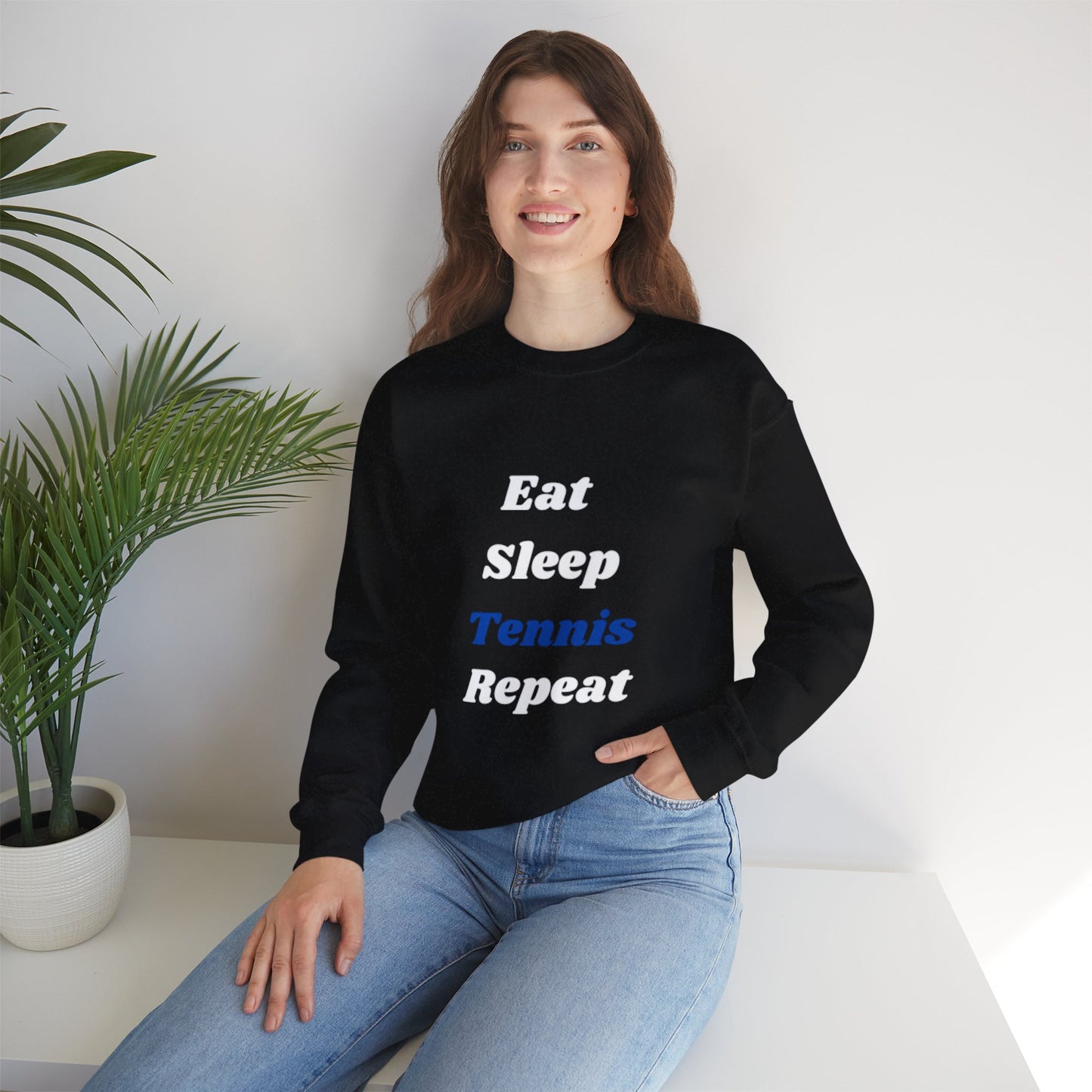 Eat-Sleep-Tennis-Repeat | Unisex Crewneck Sweatshirt